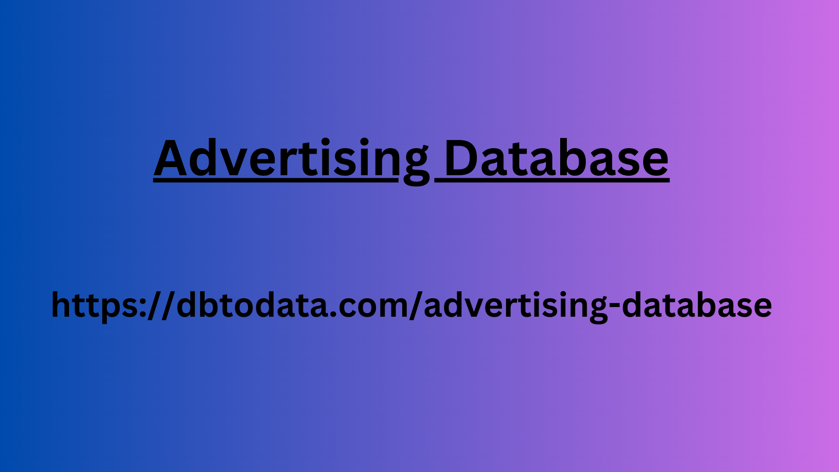 Advertising Database 08